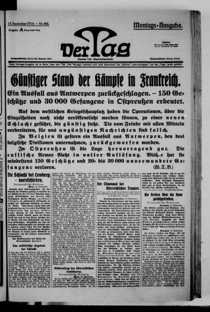 Der Tag vom 14.09.1914