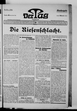 Der Tag vom 16.09.1914