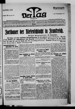 Der Tag vom 17.09.1914