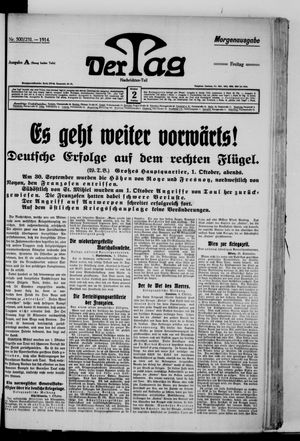 Der Tag vom 02.10.1914