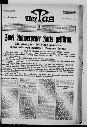 Der Tag vom 03.10.1914