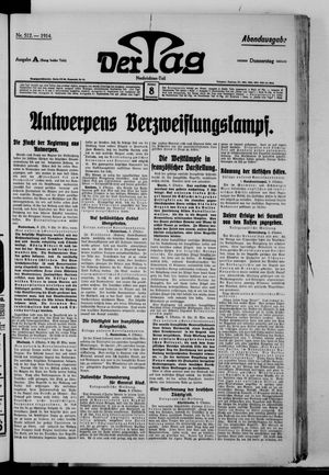 Der Tag vom 08.10.1914