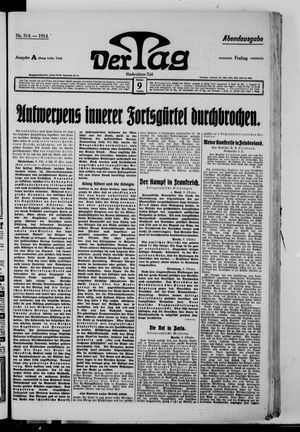 Der Tag vom 09.10.1914