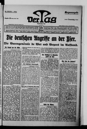Der Tag vom 29.10.1914