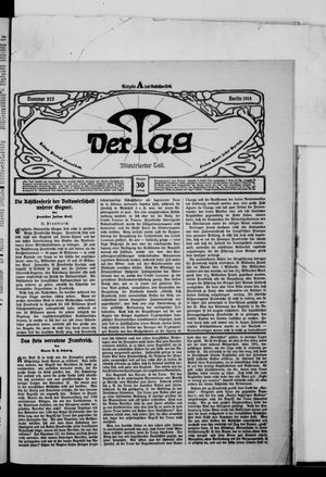 Der Tag vom 30.10.1914