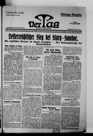 Der Tag vom 02.11.1914