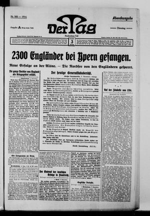 Der Tag vom 03.11.1914