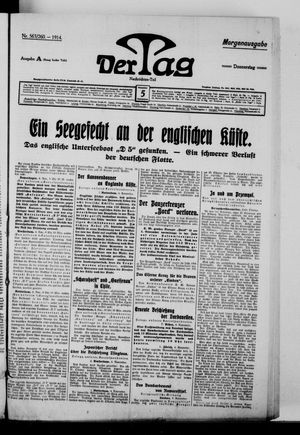 Der Tag vom 05.11.1914