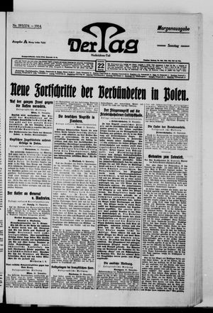 Der Tag vom 22.11.1914