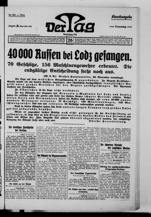 Der Tag vom 26.11.1914