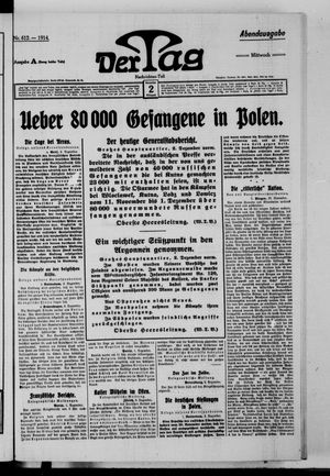 Der Tag vom 02.12.1914