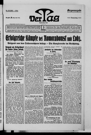 Der Tag vom 03.12.1914
