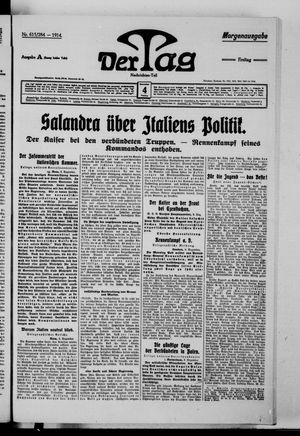 Der Tag vom 04.12.1914