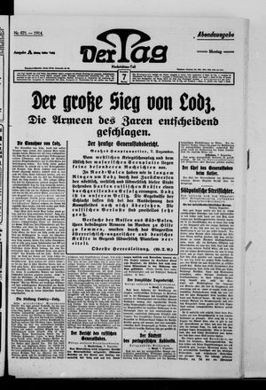 Der Tag vom 07.12.1914