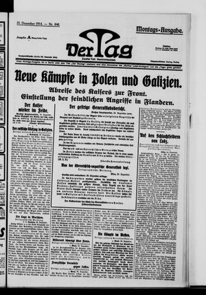 Der Tag vom 21.12.1914