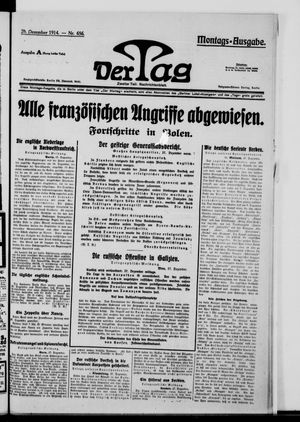 Der Tag vom 28.12.1914