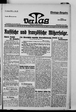 Der Tag vom 11.01.1915