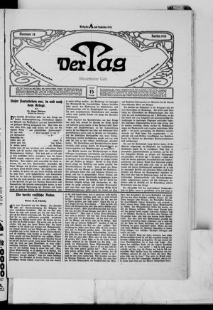 Der Tag vom 15.01.1915