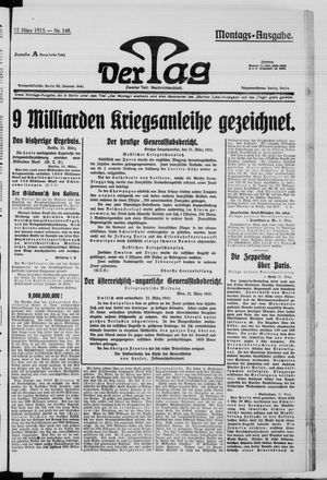 Der Tag vom 22.03.1915
