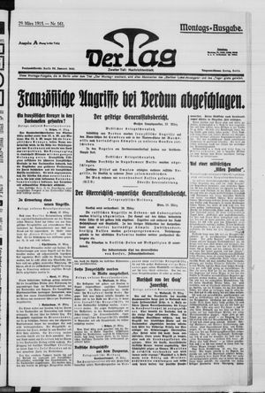 Der Tag on Mar 29, 1915
