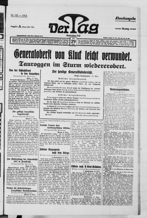 Der Tag on Mar 29, 1915