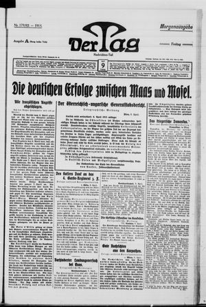 Der Tag vom 09.04.1915