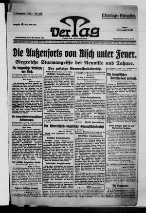 Der Tag vom 01.11.1915