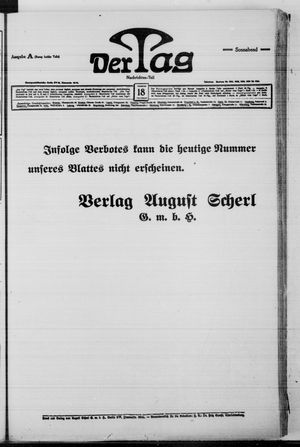 Der Tag vom 18.12.1915