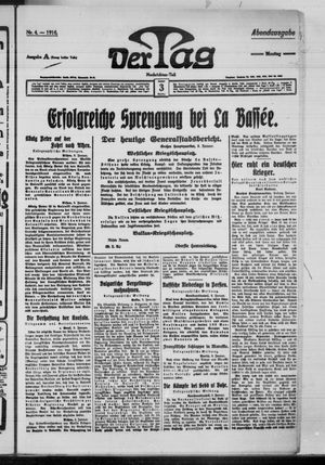 Der Tag vom 03.01.1916