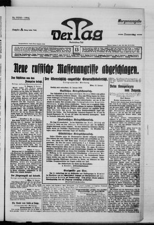 Der Tag vom 13.01.1916