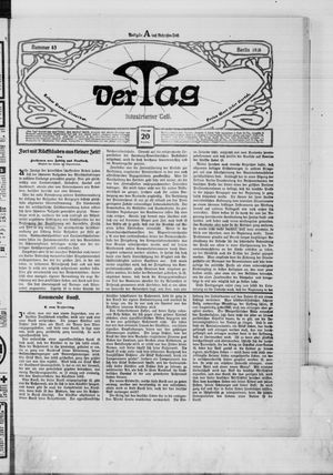 Der Tag on Feb 20, 1916