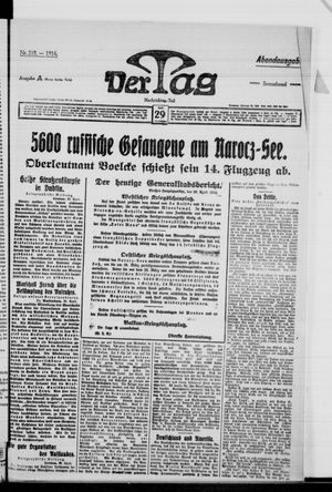 Der Tag on Apr 29, 1916
