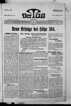 Der Tag vom 09.05.1916