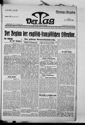 Der Tag vom 03.07.1916