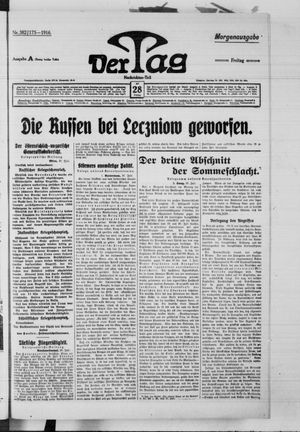 Der Tag vom 28.07.1916