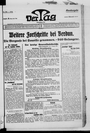 Der Tag vom 02.08.1916