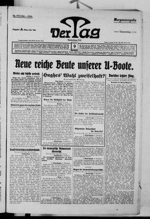 Der Tag vom 09.11.1916