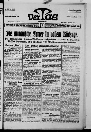 Der Tag vom 09.12.1916