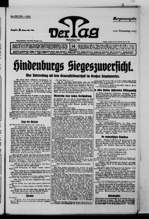 Der Tag vom 14.12.1916