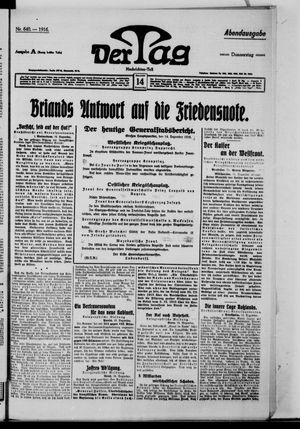 Der Tag vom 14.12.1916