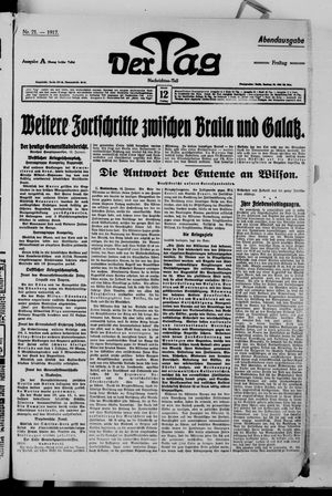 Der Tag on Jan 12, 1917