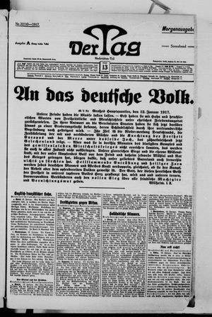 Der Tag on Jan 13, 1917