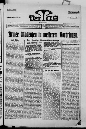 Der Tag on Jan 13, 1917