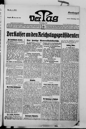 Der Tag on Jan 16, 1917