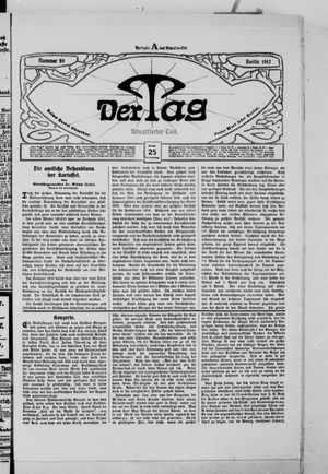 Der Tag vom 25.01.1917
