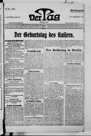 Der Tag on Jan 27, 1917
