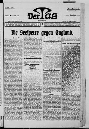 Der Tag vom 03.02.1917