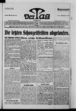Der Tag vom 13.02.1917