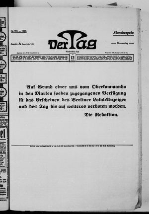 Der Tag vom 12.07.1917