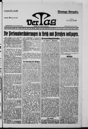 Der Tag vom 06.08.1917